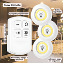 Glow Remote: Luces LED Autoadheribles con Control Remoto (Pack de 3)